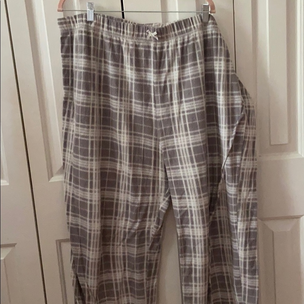 Fleece Pajama Pants Plus Size Plaid Gem